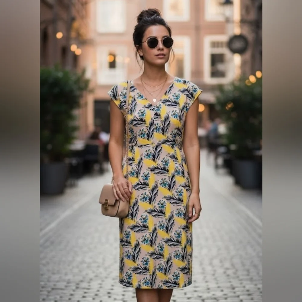 j crew silk floral dress J. Crew Silk Floral One Shoulder Tropical
